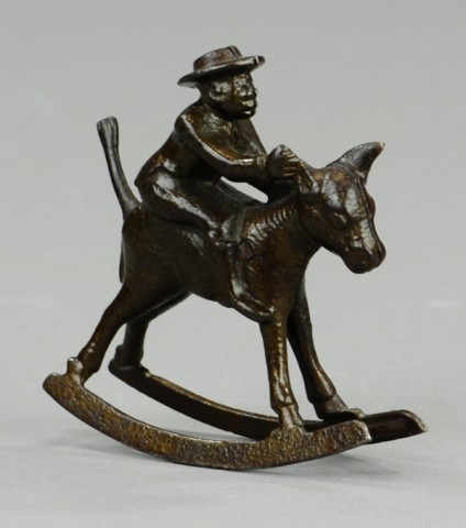 IVES MAN RIDING DONKEY ROCKER Cast 179030