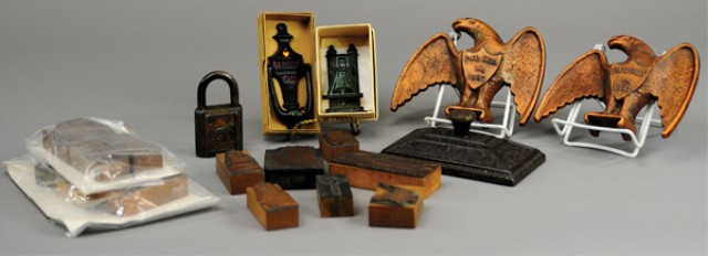 CAST IRON AND STAMP BLOCKS LOT Assorted