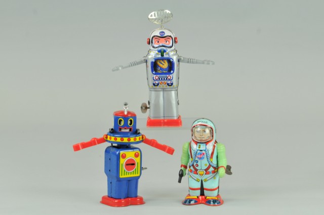 LOT OF THREE ROBOTS Includes NASA