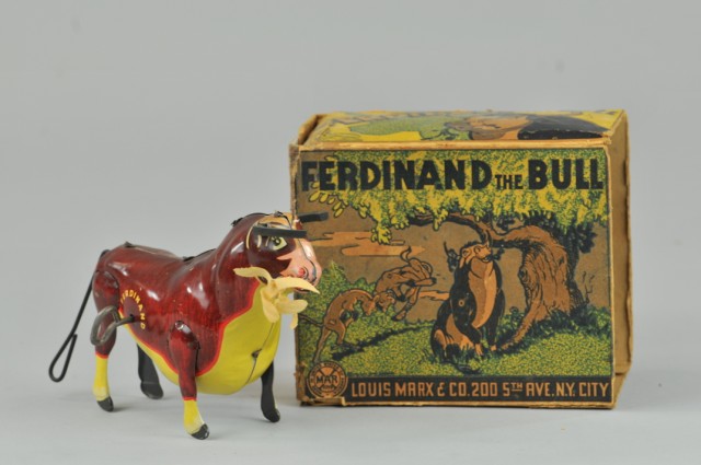 FERDINAND THE BULL Marx toys lithographed 179221