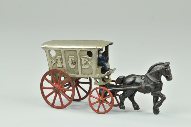 HUBLEY ICE WAGON Cast iron nickel 17933f