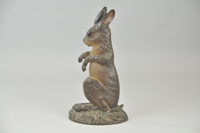 RABBIT DOORSTOP Bradley & Hubbard marked