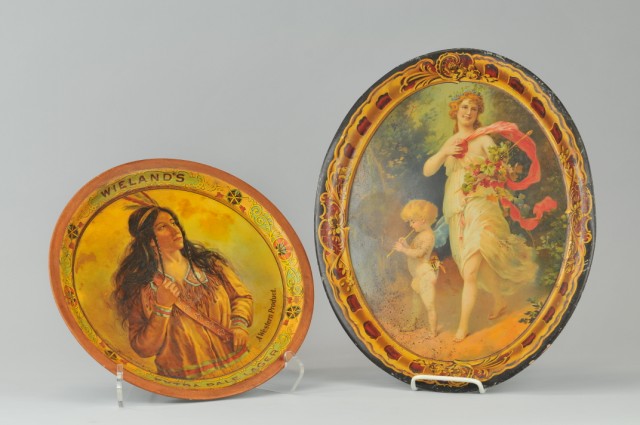 LOT OF TWO LITHO TIN TRAYS Includes 179380