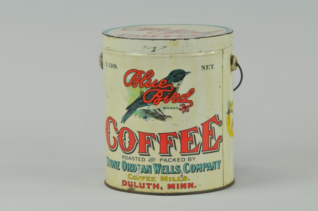 BLUE BIRD COFFEE TIN Five pound 17937b