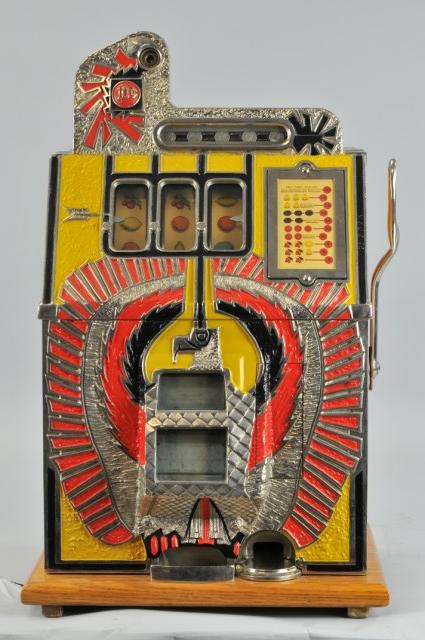 a/ 1938 MILLS 10? WAR EAGLE SLOT MACHINE