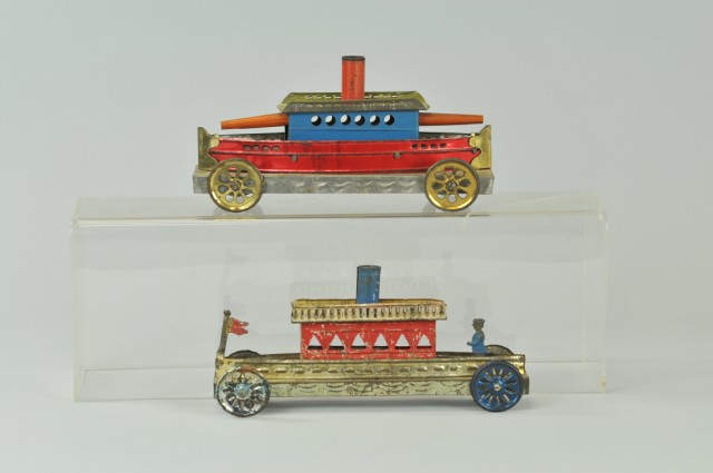 LOT OF TWO EARLY TIN SHIPS Maker