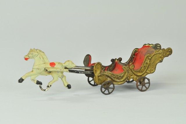 HORSE DRAWN CHARIOT TOY Early American 1793c8