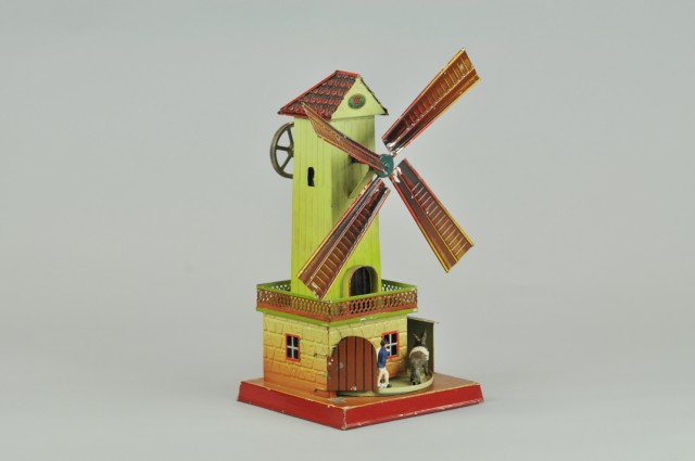 DOLL WINDMILL WITH MILLER AND DONKEY 1793dd