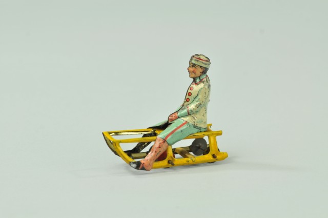 BOY ON SLED PENNY TOY Meier Germany