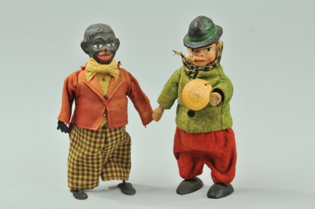 MICKEY McGUIRE AND BLACK GENTLEMAN FIGURES