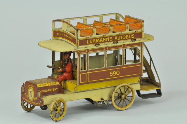 LEHMANN AUTOBUS Germany brown lithographed 179476
