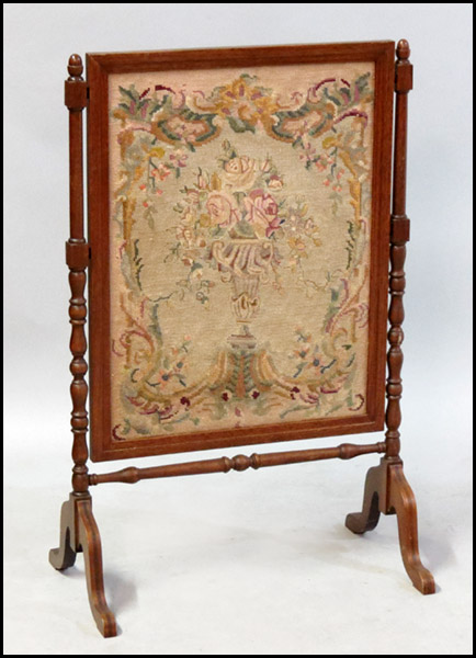 MAHOGANY AND NEEDLEPOINT FIRESCREEN  179613