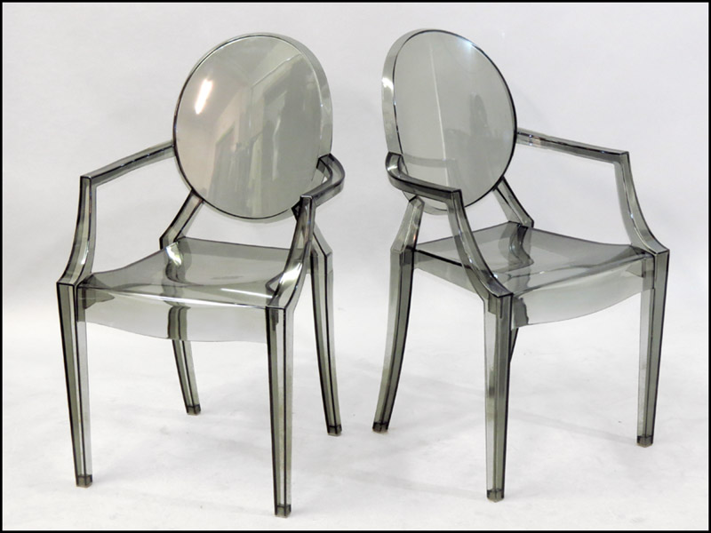 PAIR OF SMOKED LUCITE GHOST STYLE 179621