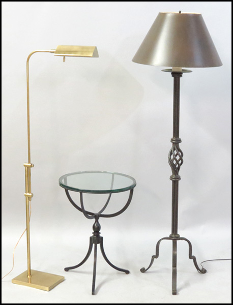 TWO METAL FLOOR LAMPS. Together