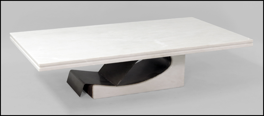 CONTEMPORARY LOW TABLE WITH MARBLE 17965d