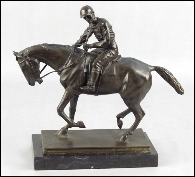 PATINATED FIGURE OF A HORSE AND 1796cb