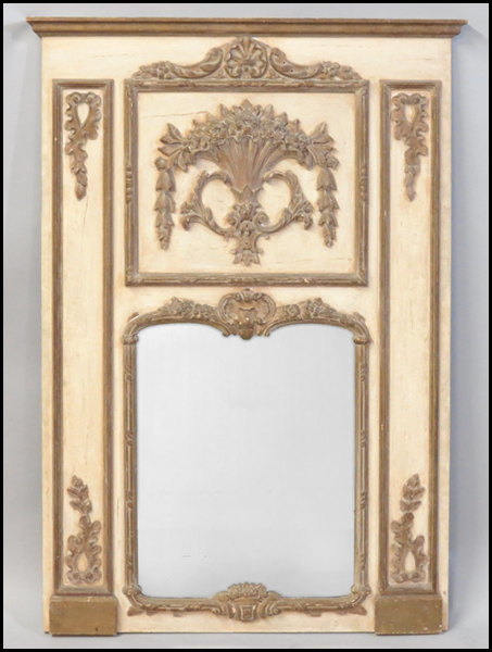 FRENCH TRUMEAU MIRROR. 60'' x 41''