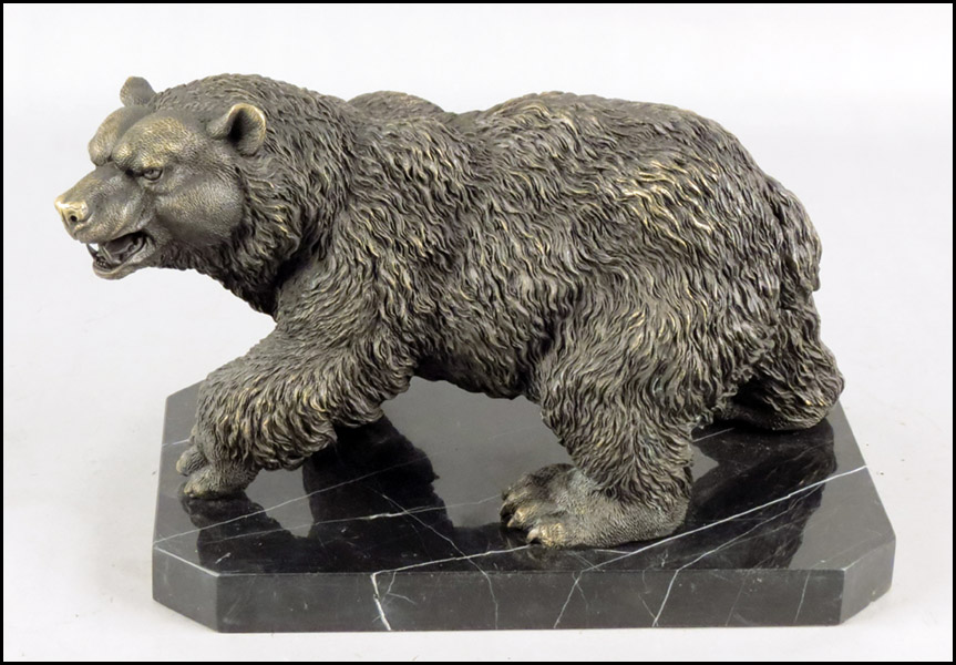 PATINATED BRONZE BEAR Raised on 1796de