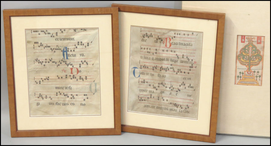 FRAMED ILLUMINATED MANUSCRIPT  1796e1