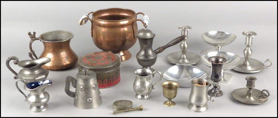 COLLECTION OF PEWTER TABLE ARTICLES  179704