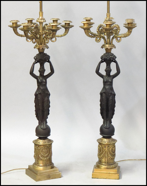 PAIR OF EMPIRE STYLE BRONZE AND 179765