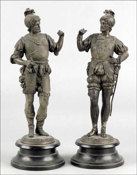 PAIR OF PATINATED METAL WARRIORS  179772