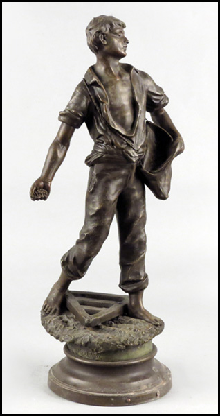 PATINATED METAL FIGURE OF A YOUNG 179784