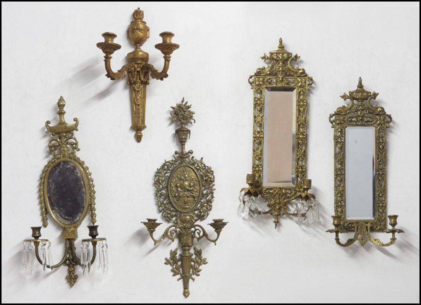 COLLECTION OF SCONCES. Condition: No