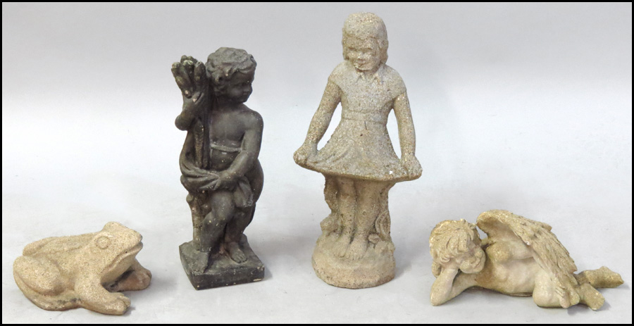 COLLECTION OF GARDEN STATUES. Condition: