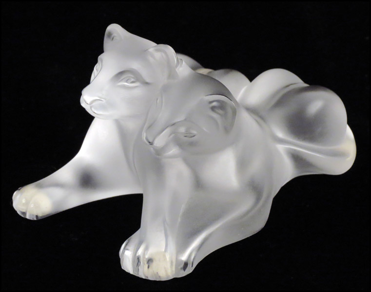 LALIQUE FROSTED GLASS 'TAMBWEE'