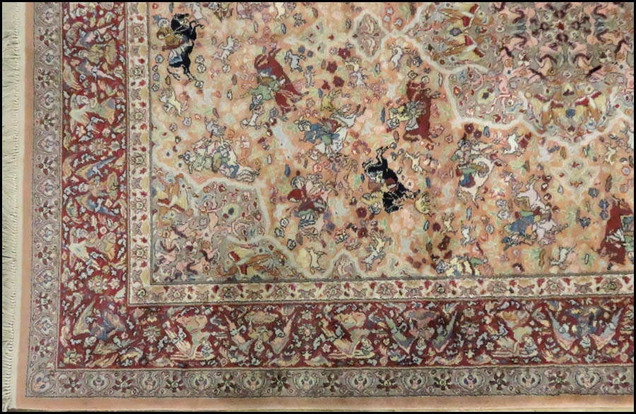 PERSIAN PICTORIAL CARPET. 12'3''