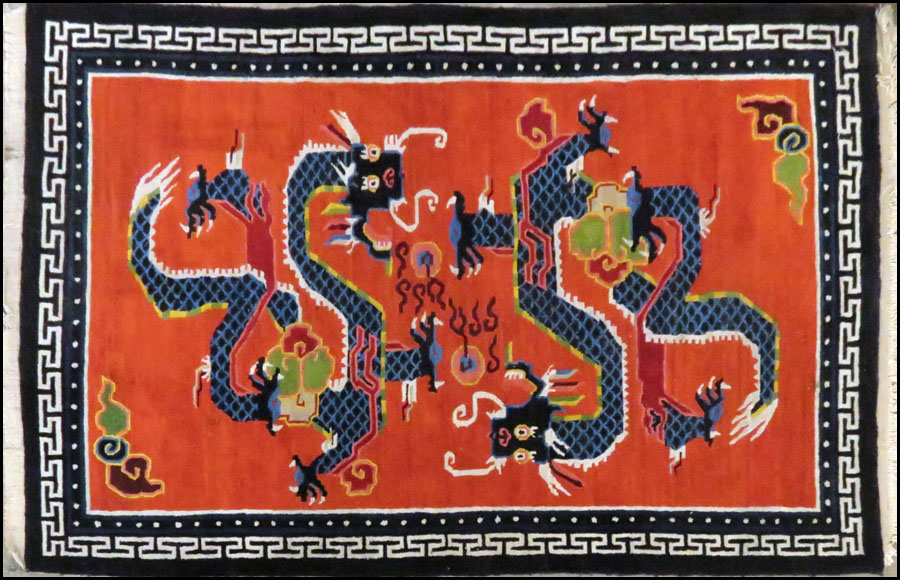 CHINESE WOOL RUG. 6' x 3' 9.50''