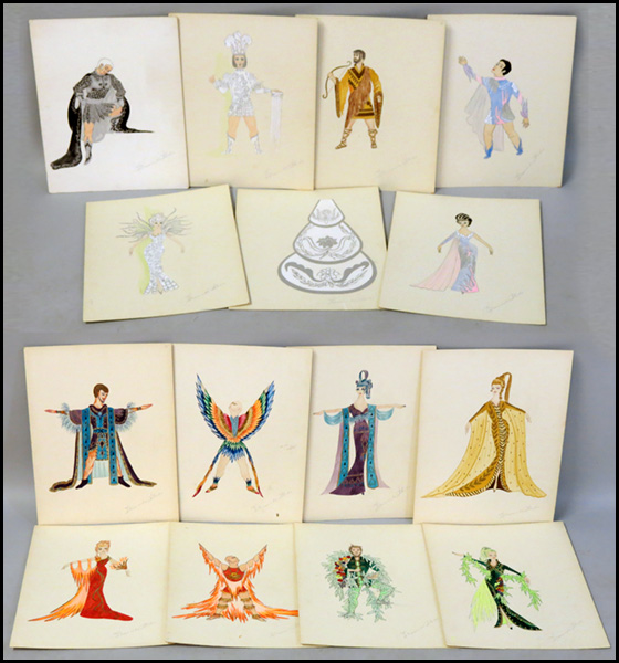 GROUP OF 15 COSTUME SKETCHES Each 179827