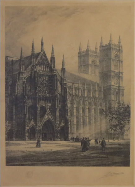 VIEW OF WESTMINSTER ABBEY Etching 1798b5