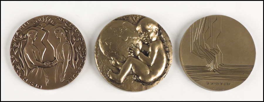 THREE MONNAIE DE PARIS MEDALLIONS.