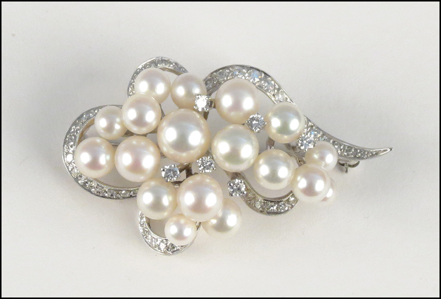 PEARL DIAMOND AND 14 KARAT WHITE 179922