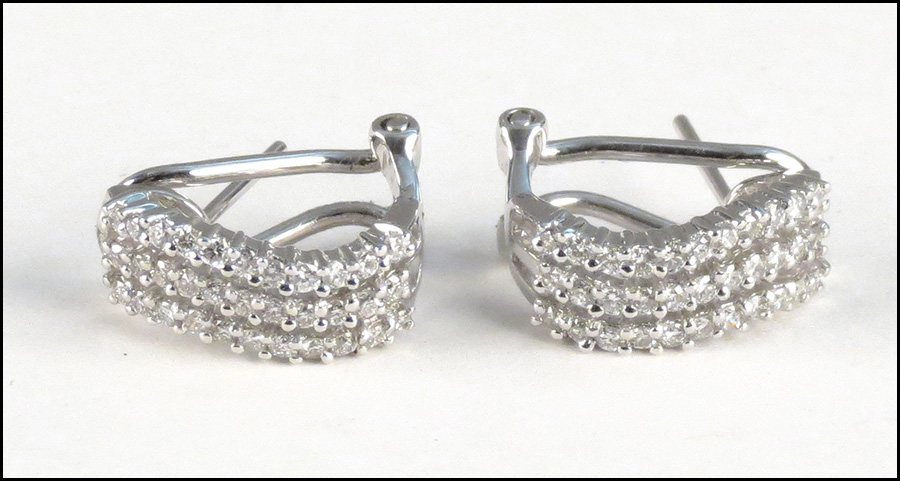 PAIR OF DIAMOND AND 18 KARAT WHITE 179933