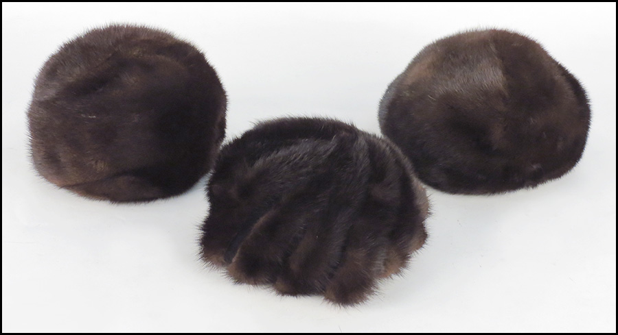 THREE MINK HATS Condition No 1799bb