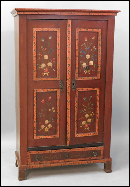 SWEDISH PAINTED OAK ARMOIRE H  1799ea