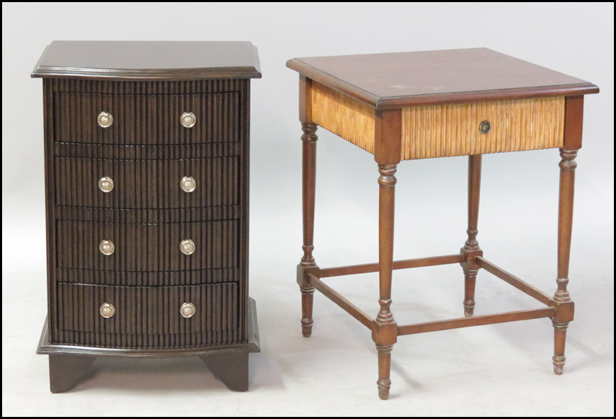 FOUR DRAWER MAHOGANY CHEST OF DRAWERS.