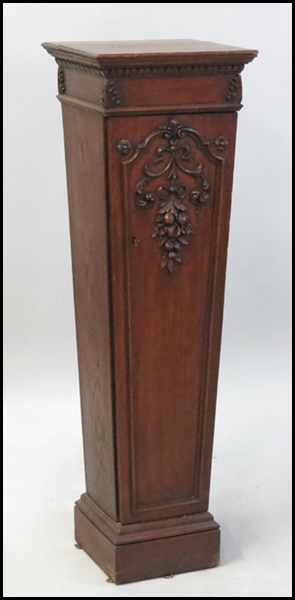 CARVED MAHOGANY PEDESTAL With 179a1b