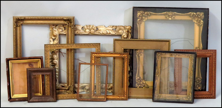 COLLECTION OF CARVED WOOD FRAMES.