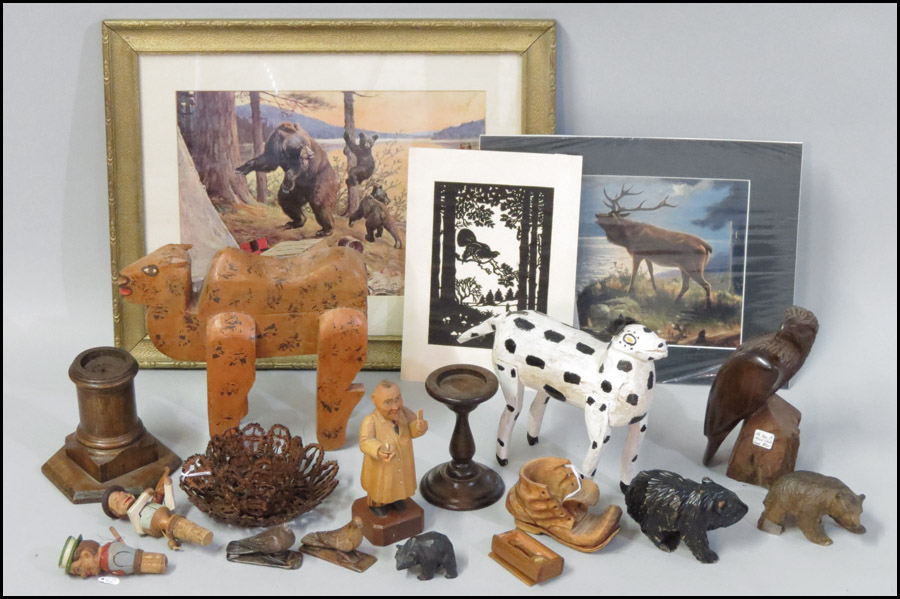 COLLECTION OF FOLK ART CARVED WOOD