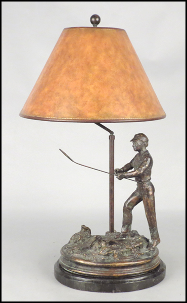 PATINATED BRONZE FIGURE OF A FISHERMAN  179ab7
