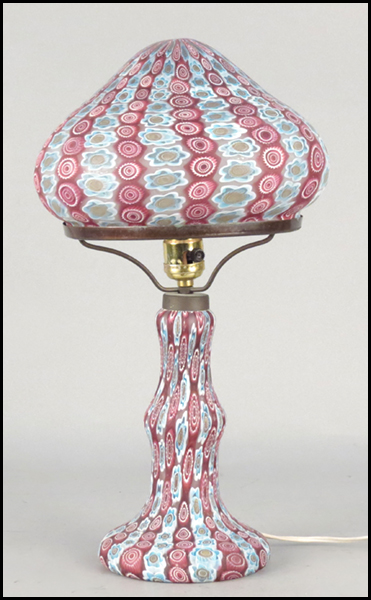 ITALIAN MILLEFIORI GLASS LAMP.