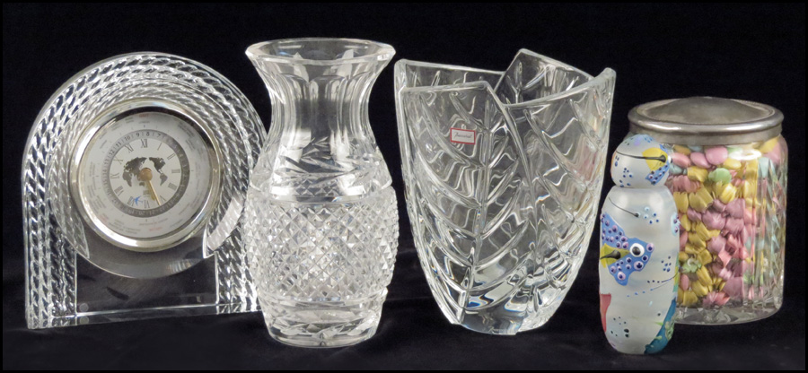 BACCARAT CRYSTAL VASE. Together with