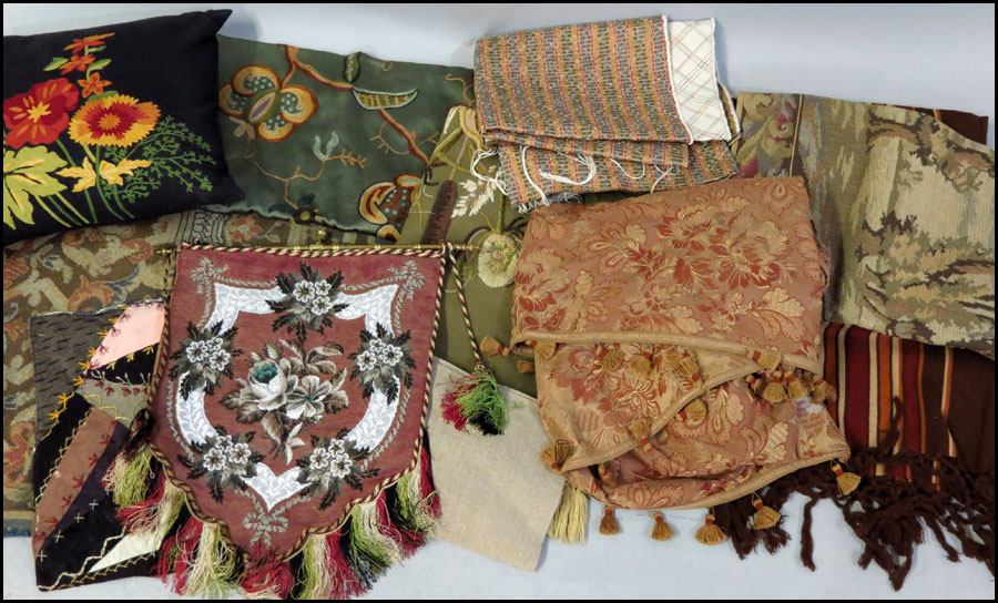 COLLECTION OF VARIOUS TEXTILES.