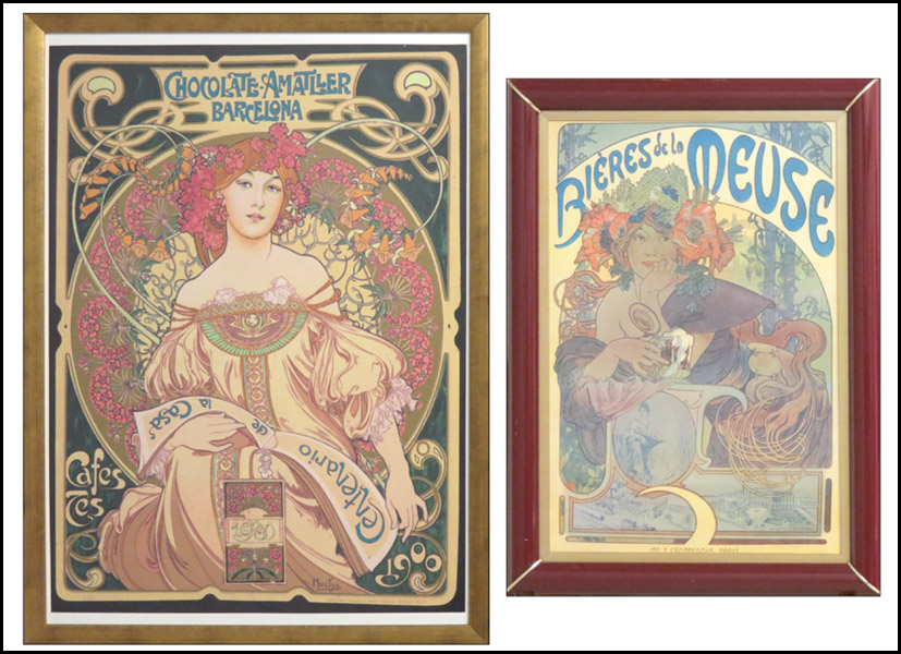 TWO FRAMED REPRODUCTION POSTERS
