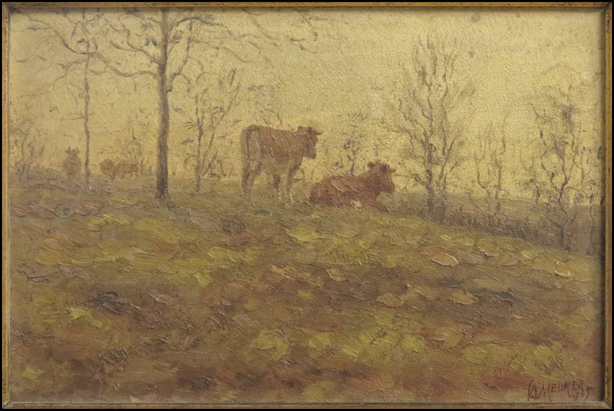 CHARLES MEURER (1865-1955) COWS