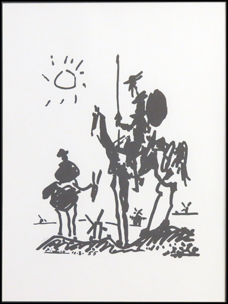 AFTER PICASSO DON QUIXOTE. Lithograph